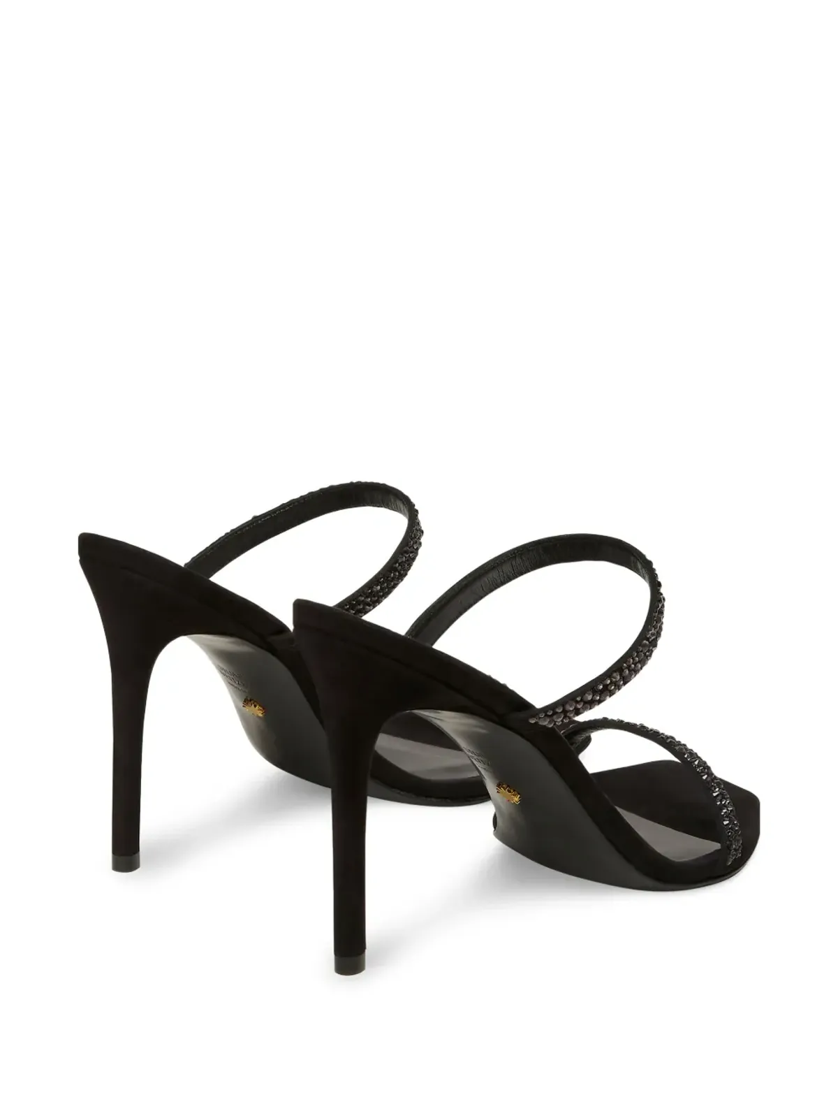 Stuart Weitzman Aleena Royale クリスタル装飾サンダル - ブラック - 画像4