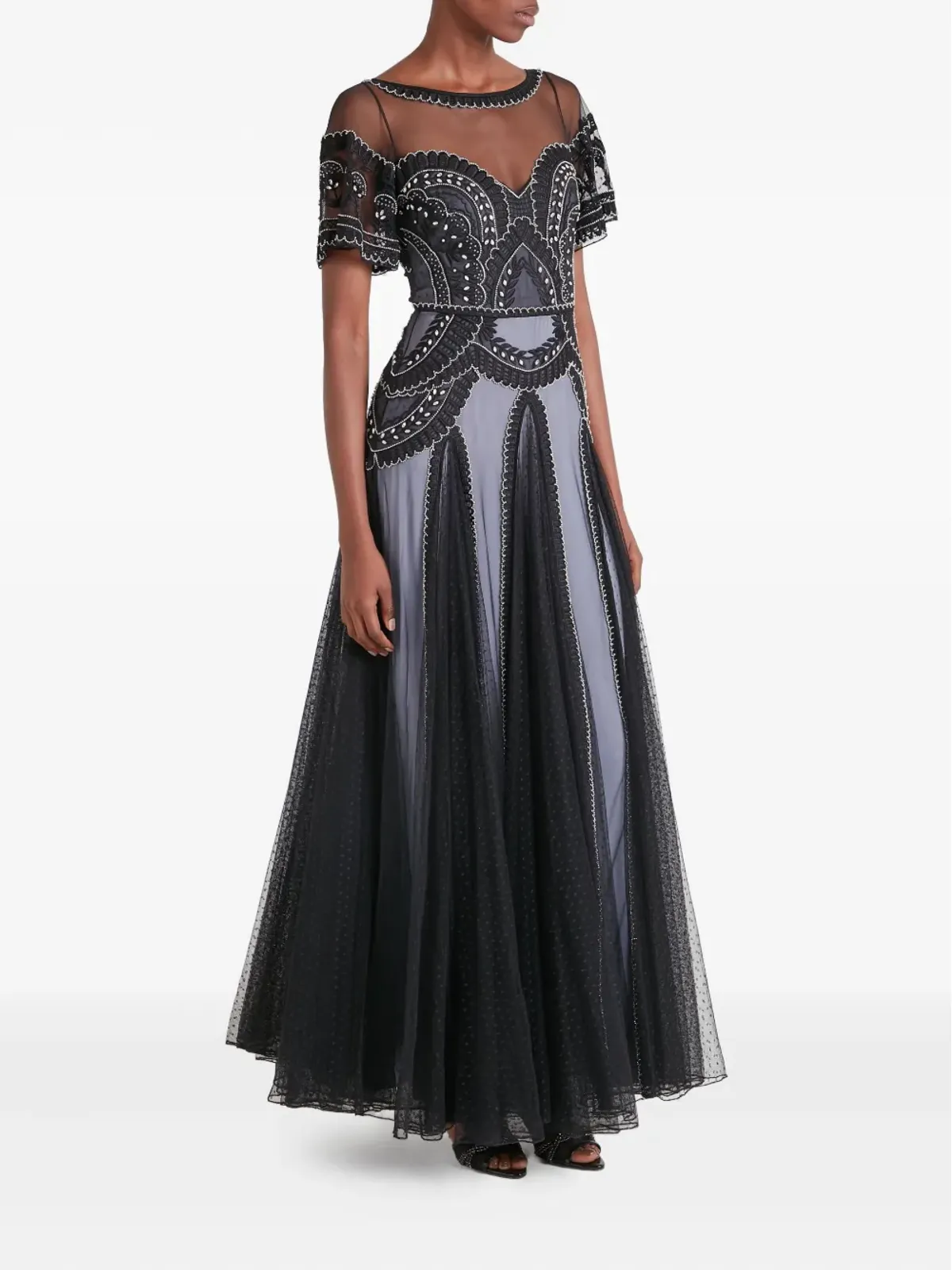 Temperley London Camile 刺繍プリーツガウン - 画像3