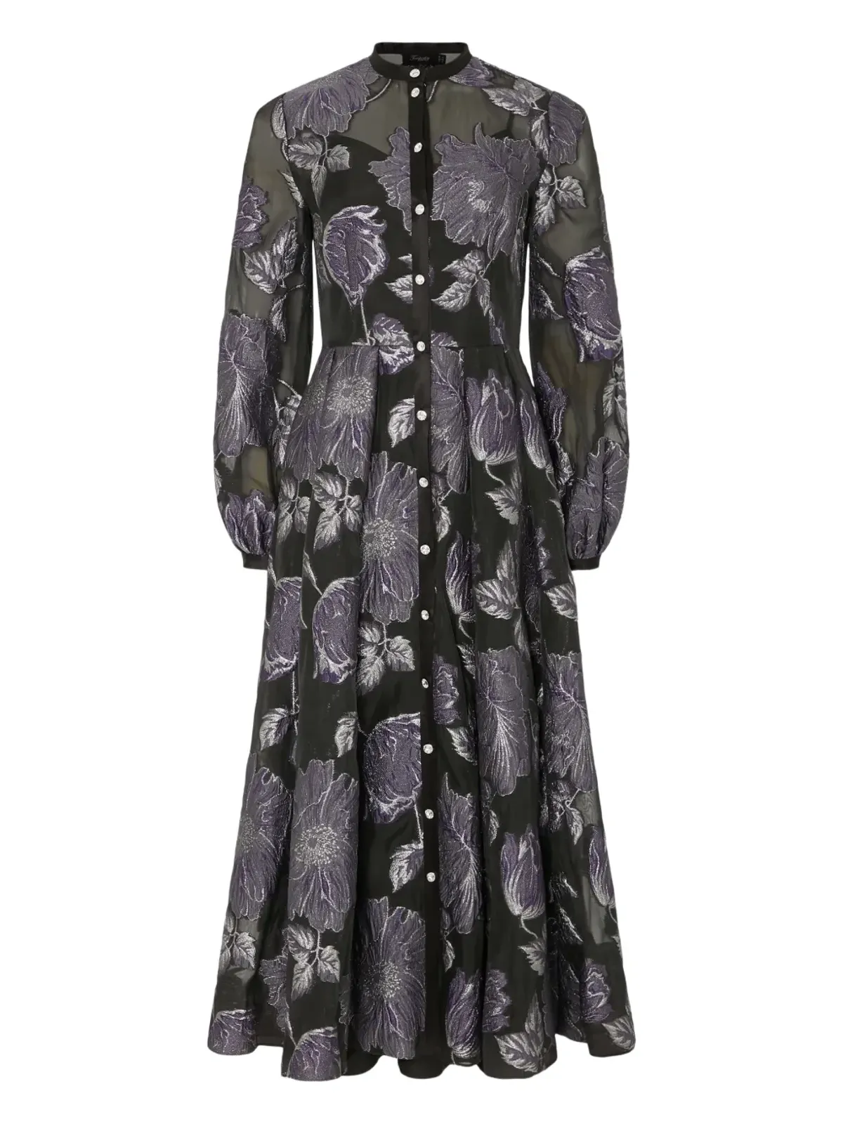 Temperley London ブリジット カクテル フローラルプリント ボタンフロント ミディドレス - 画像1
