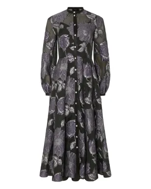 Temperley London ブリジット カクテル フローラルプリント ボタンフロント ミディドレス - サムネイル1
