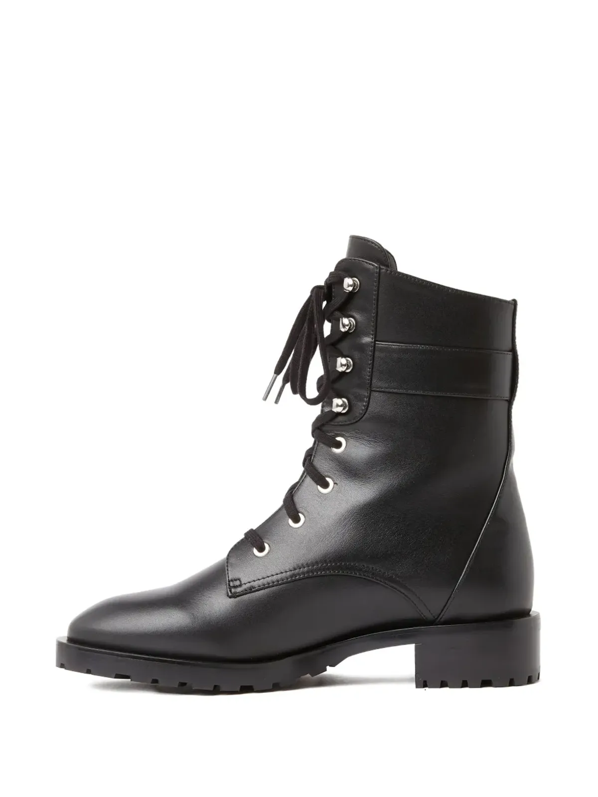 Stuart Weitzman パール装飾のバックル付きコンバットブーツ - 画像3