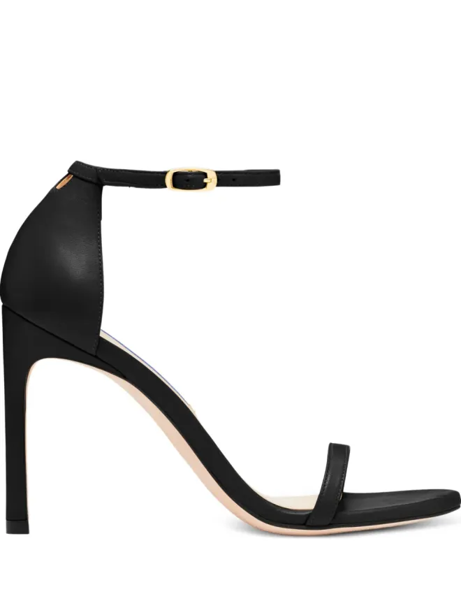 Stuart Weitzman Stuart Weitzman 105mmヒール レザーサンダル ブラックの商品画像