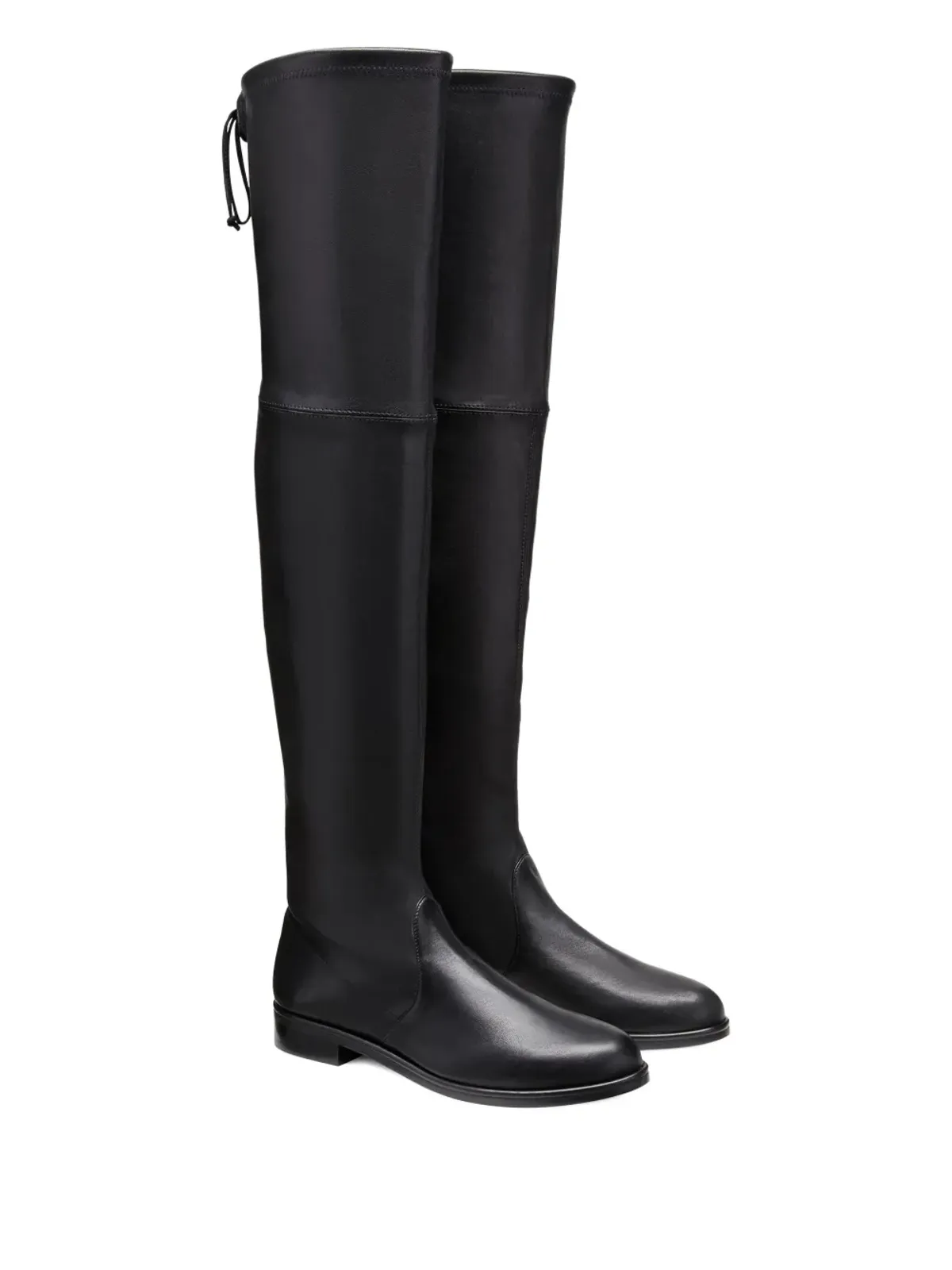 Stuart Weitzman 40mm Lowland アーモンドトゥ オーバー・ニー ブーツ - ブラック - 画像2