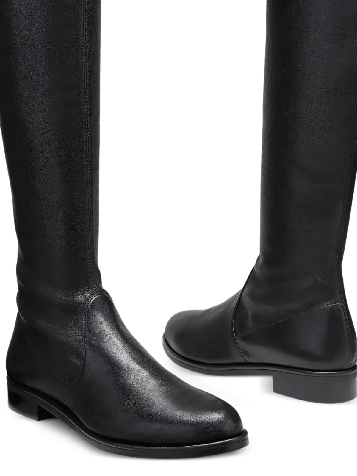 Stuart Weitzman 40mm Lowland アーモンドトゥ オーバー・ニー ブーツ - ブラック - 画像4