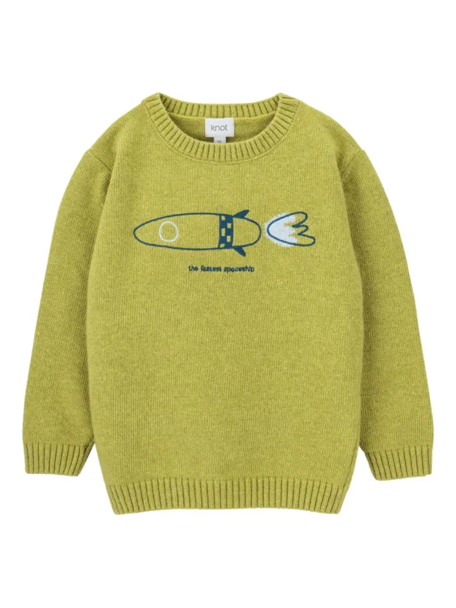Knot Knot ロケットシップ刺繍セーターの商品画像