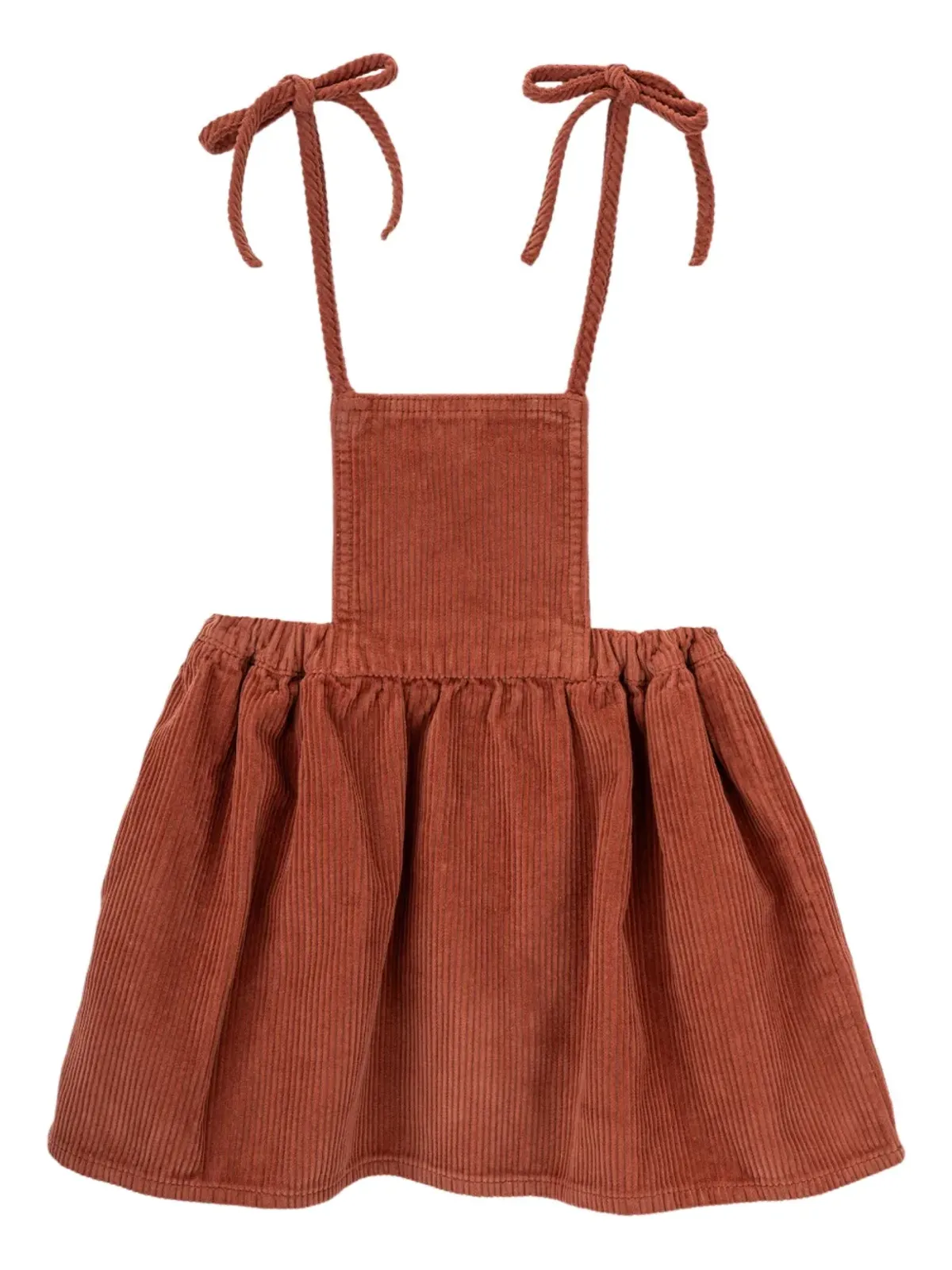 Knot Hatttie tie-strap corduroy dress - 画像2