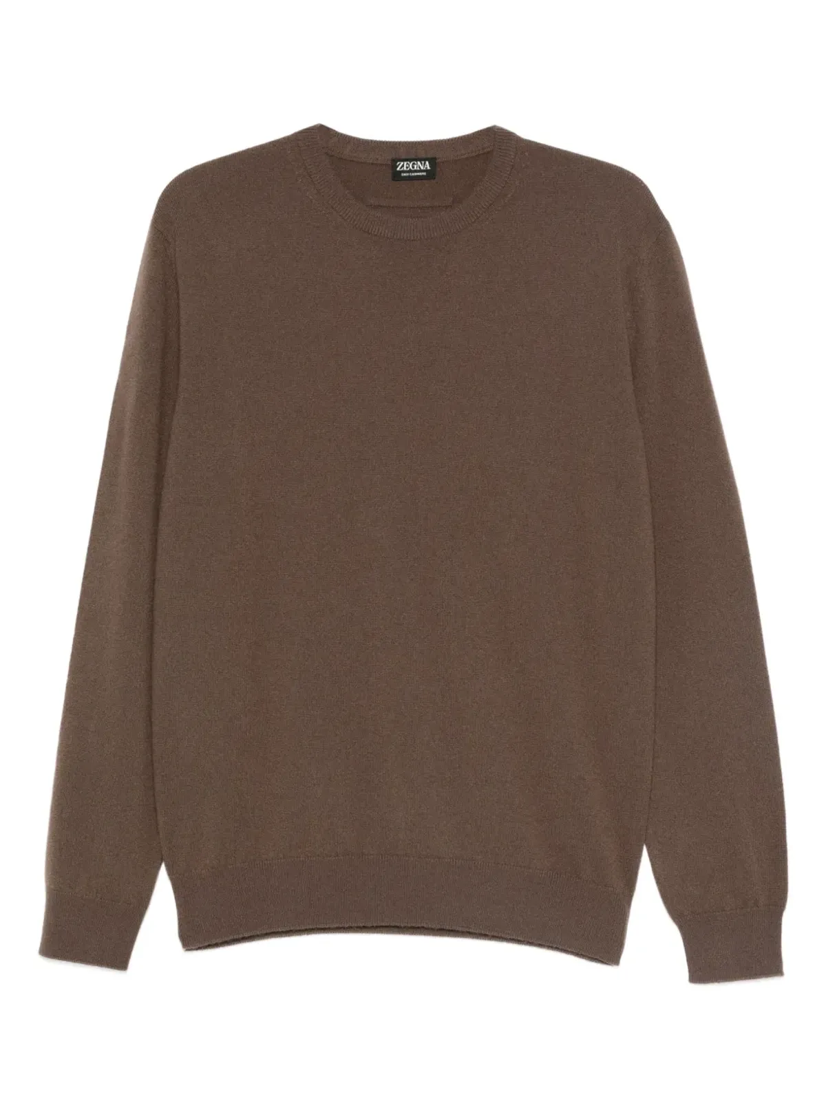 Zegna 丸首長袖セーター - Brown - 画像1