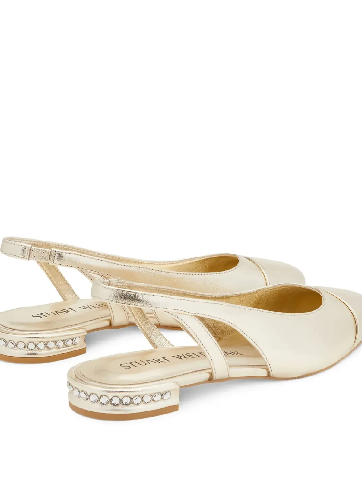 Stuart Weitzman クリスタル装飾カットアウトスリングバック - 画像4
