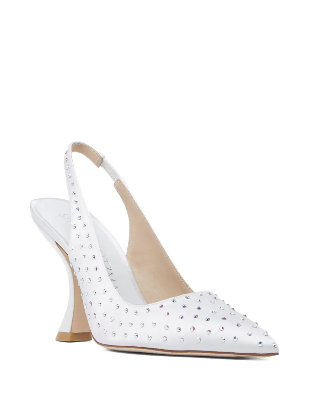 Stuart Weitzman 100mm Glam Xcurveパンプス - White - 画像2