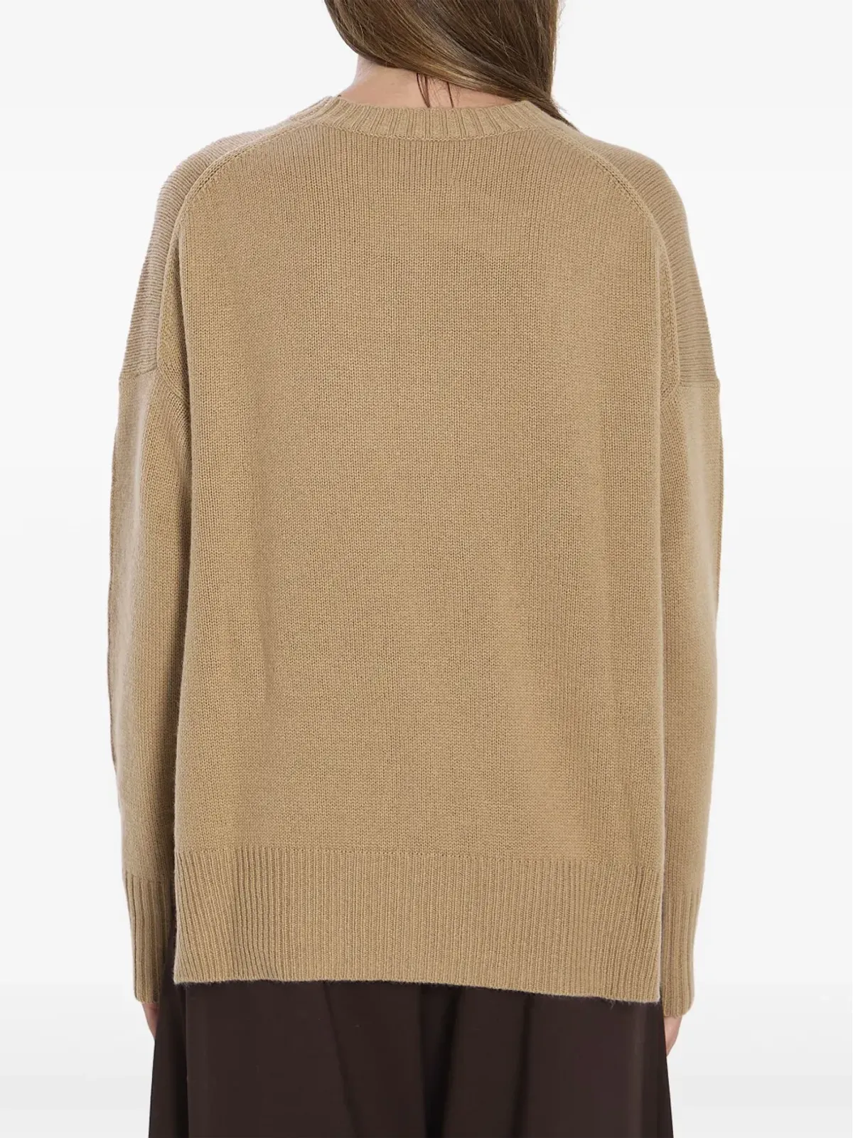 Allude リブ編み サイドスリット カシミヤセーター - 画像4