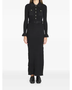 Self-Portrait リブ編みマキシドレス - サムネイル1