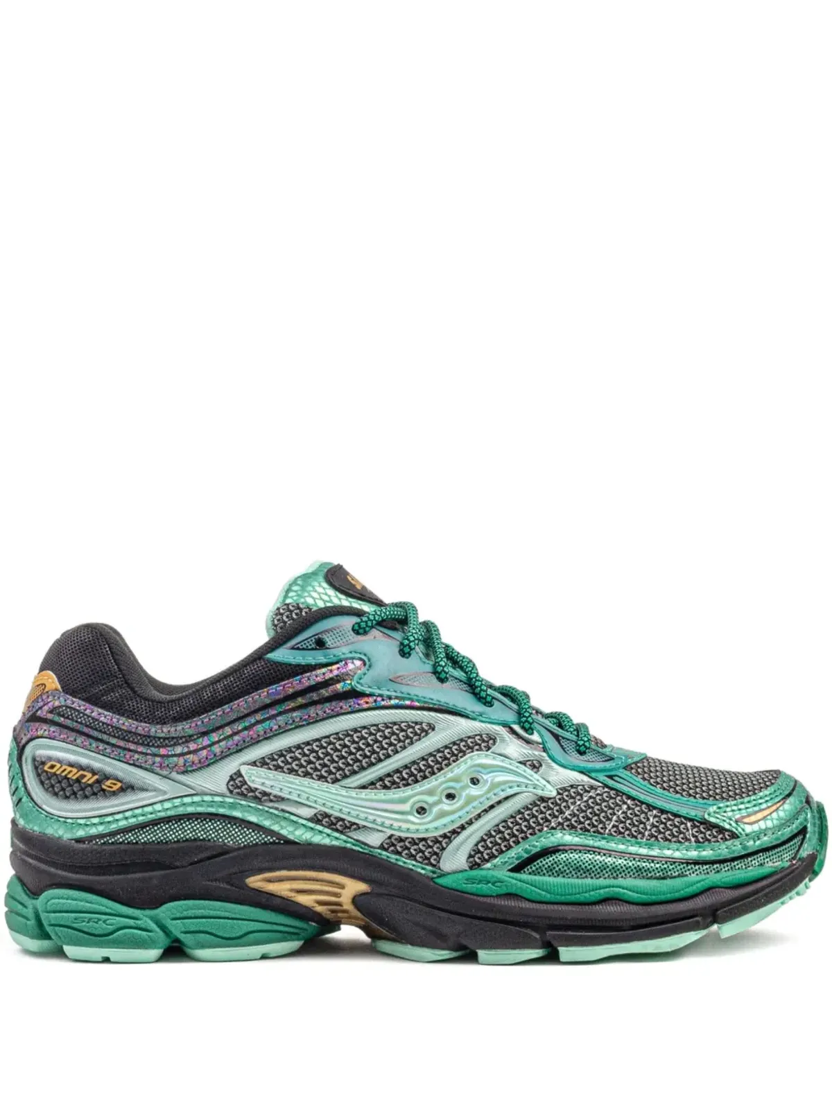 Saucony プログリッド Omni 9 グリーン・グローアコンストリクター スニーカー - 画像1