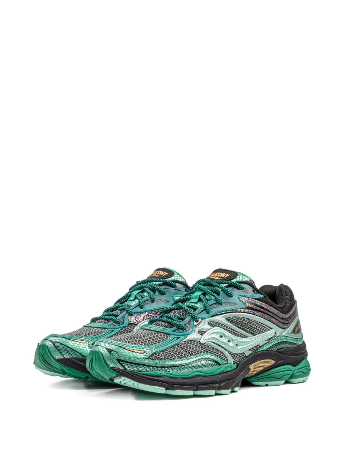 Saucony プログリッド Omni 9 グリーン・グローアコンストリクター スニーカー - 画像2