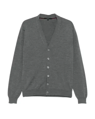 Gucci ボタンフロント Vネック カーディガン - グレー - サムネイル1