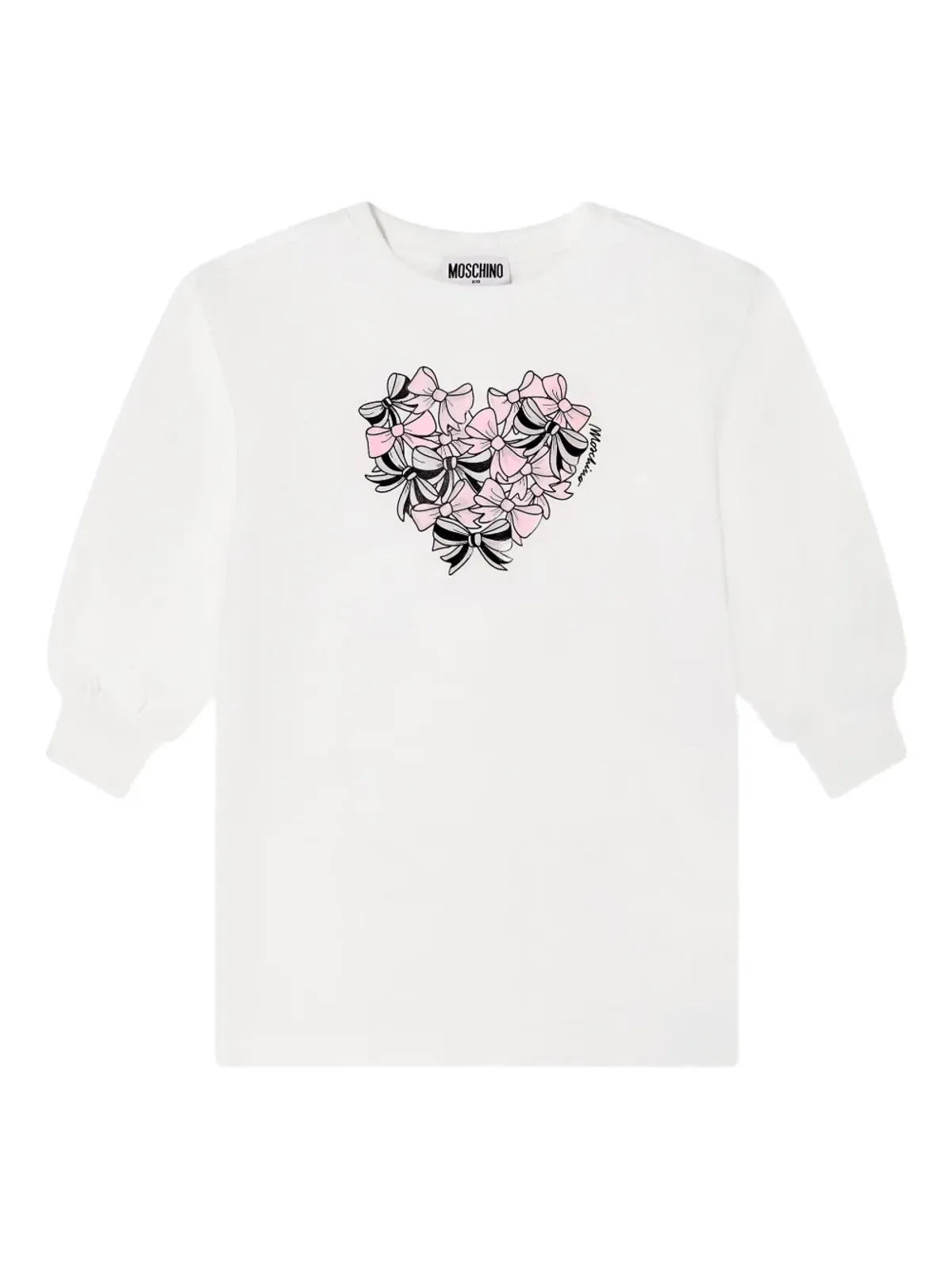 Moschino Kids ボウプリントドレス - 画像1