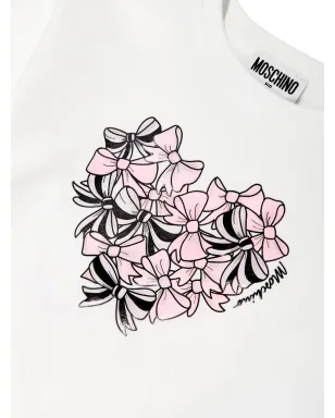 Moschino Kids ボウプリントドレス - サムネイル4