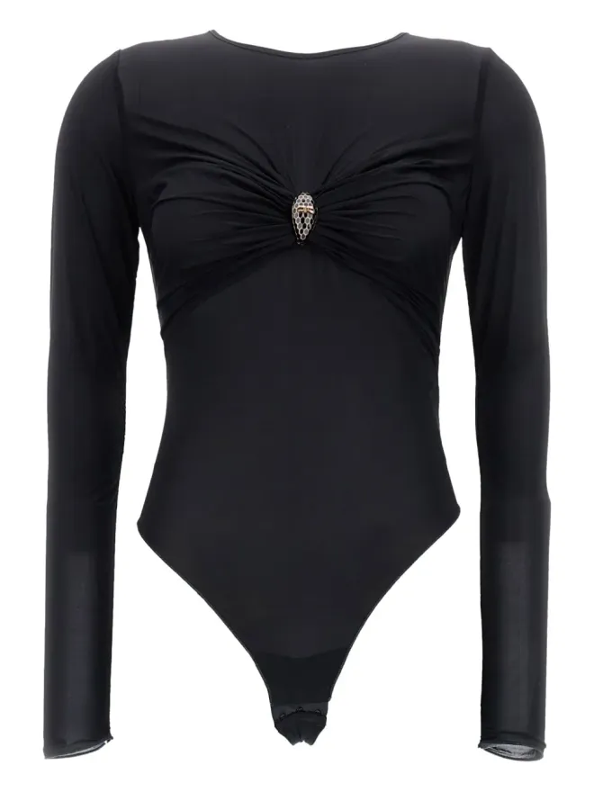 Elisabetta Franchi Elisabetta Franchi エンベリッシュド長袖ボディスーツ ブラックの商品画像