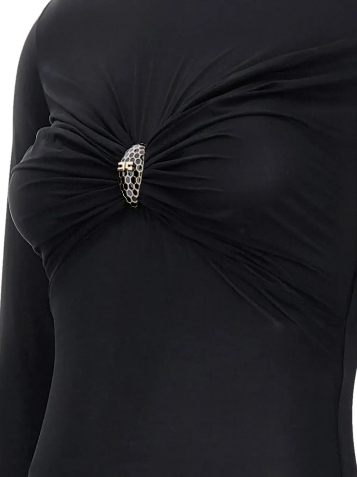 Elisabetta Franchi エンベリッシュド長袖ボディスーツ ブラック - 画像3