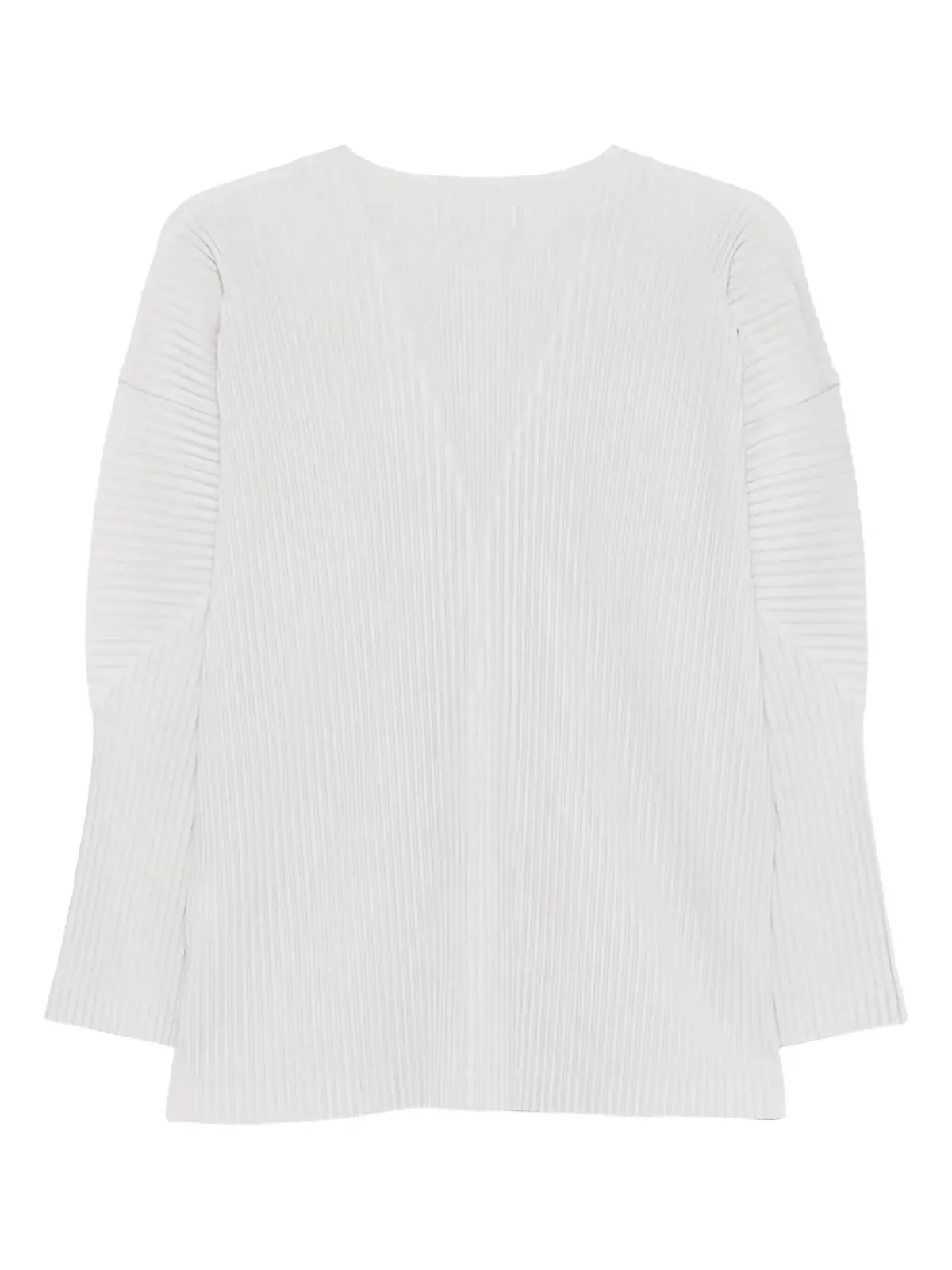 Issey Miyake プリーツ付きボタン留めカーディガン - グレー - 画像2