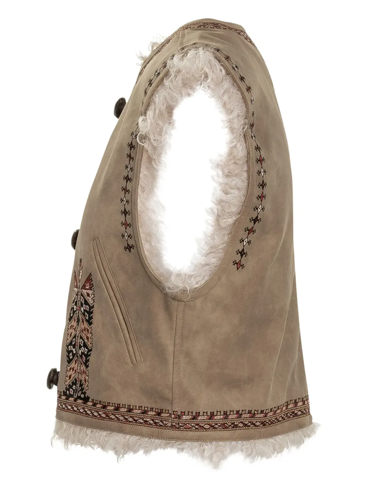 MARANT ÉTOILE Clemencia 刺繍入りシアリングベスト - 画像3