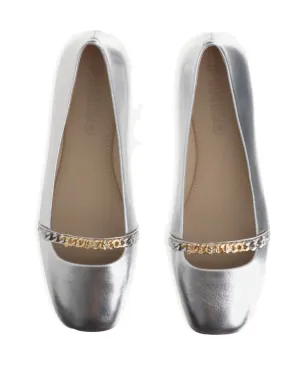 PINKO チェーン付きバレエフラット - グレー - サムネイル4