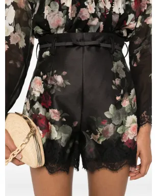 ZIMMERMANN ヒプノティック花柄プリントショーツ - ブラック - サムネイル5