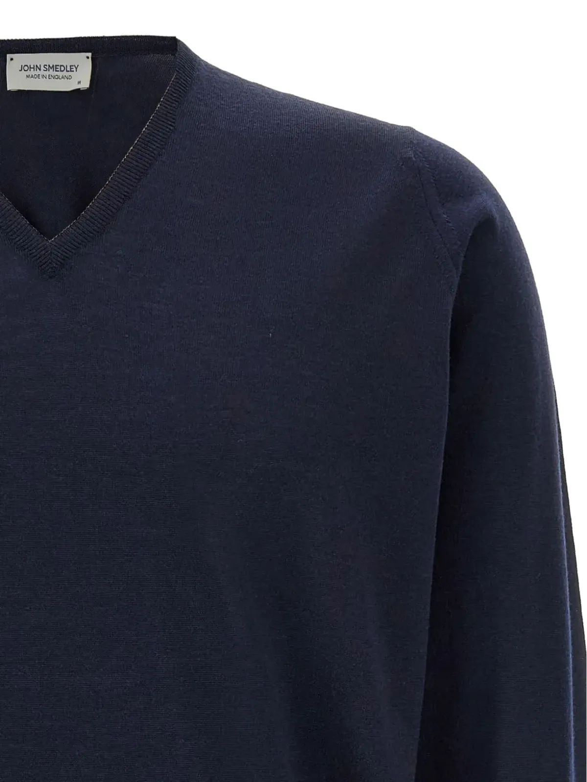 John Smedley Vネックセーター ブルー - 画像3
