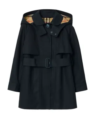 Burberry Kids フード付きベルト付きトレンチコート - サムネイル1