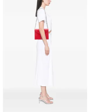 Saint Laurent Pre-Owned 2019 Croc Embossed Leather Monogram Cassandra Clasp Bag crossbody bag - Red - サムネイル2