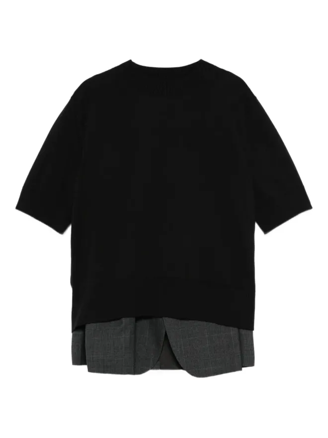 sacai sacai ショートスリーブ レイヤード セーターの商品画像