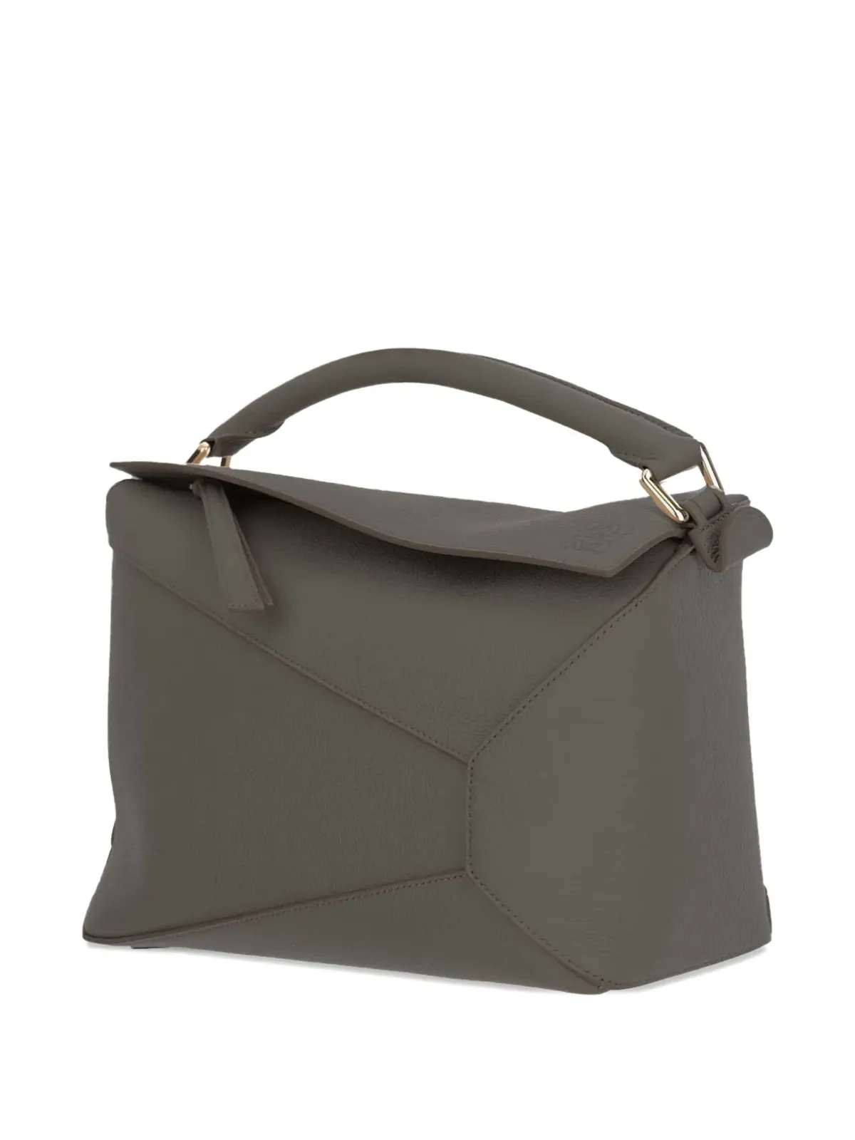 LOEWE ミニ エンボス ロゴ トップハンドル トートバッグ - グリーン - 画像5