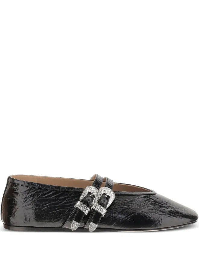 Le Monde Beryl Le Monde Beryl バックルディテール レザーフラットの商品画像