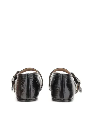 Le Monde Beryl バックルディテール レザーフラット - サムネイル3