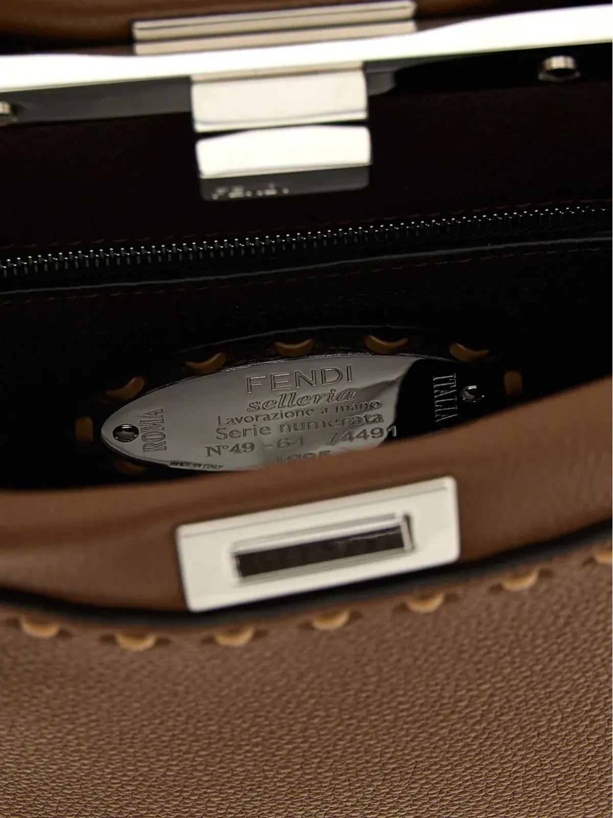 FENDI Peekaboo Selleria ハンドバッグ - 画像4