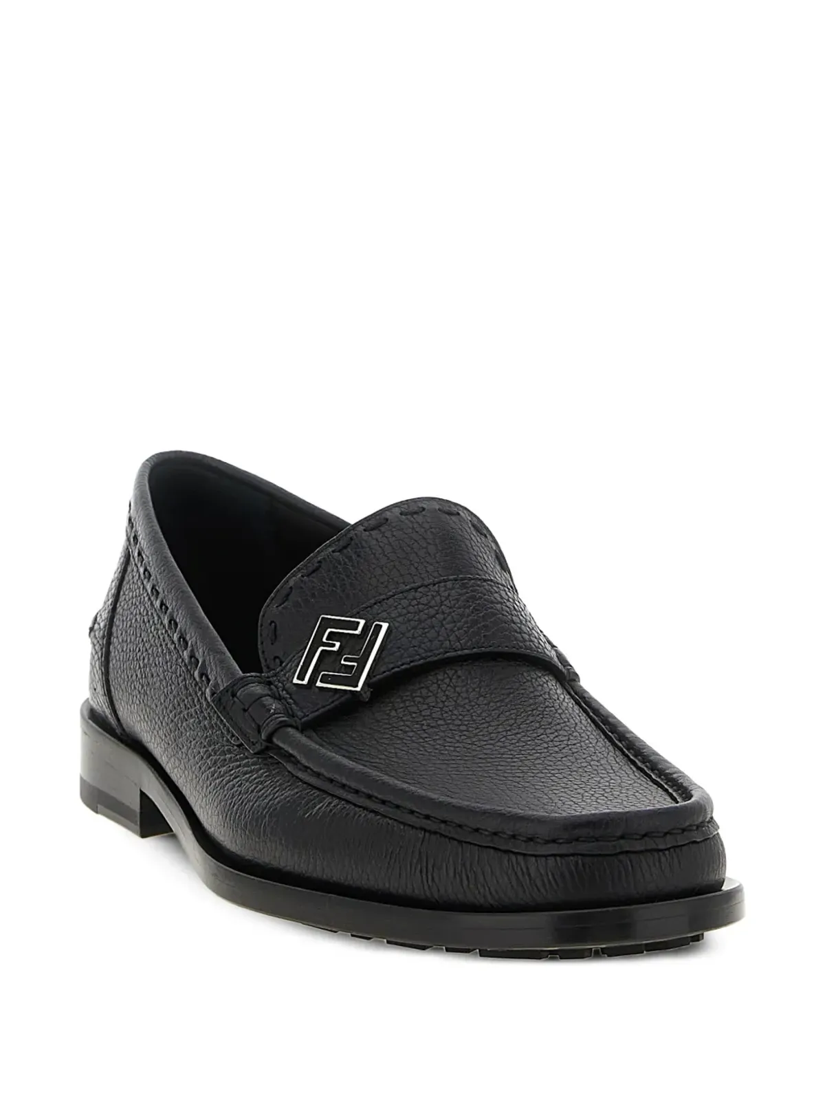 FENDI FF メタルレザー ローファー - 画像2