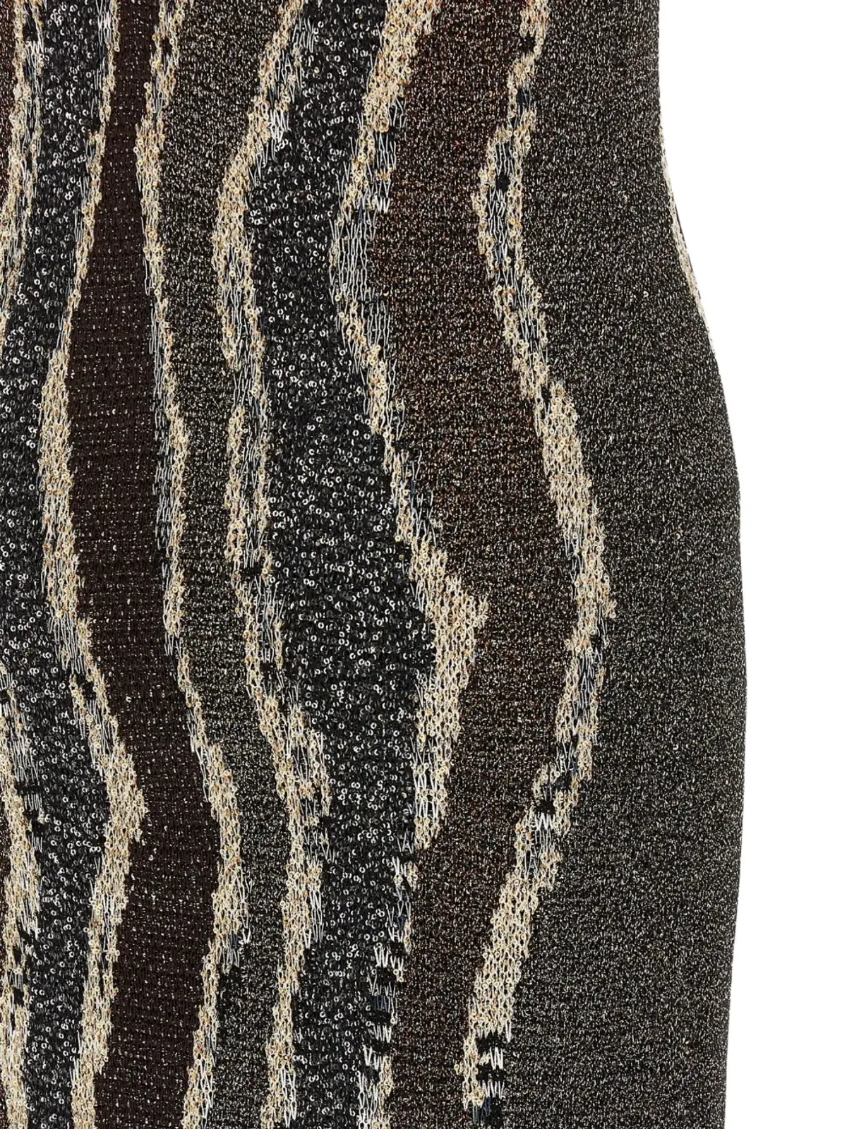 Missoni ウェーブ柄ホルターネック マキシドレス - ブラウン - 画像4