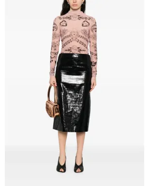 PINKO グラフィックプリント メッシュトップス - サムネイル2
