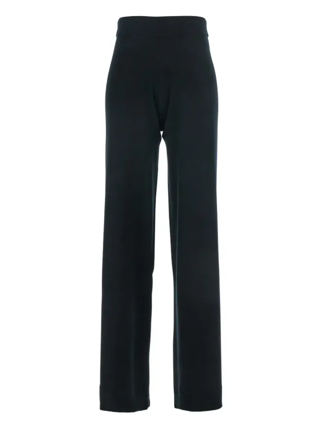 Allude Allude ブラックのストレートレッグ ウール・カシミヤ混紡パンツの商品画像