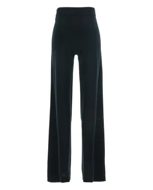 Allude ブラックのストレートレッグ ウール・カシミヤ混紡パンツ - サムネイル2