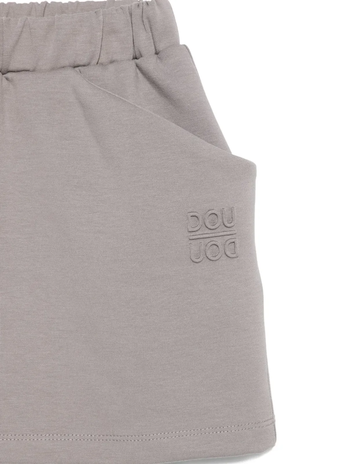 Douuod Kids elastic-waistband pocket mini skirt - Grey - 画像3