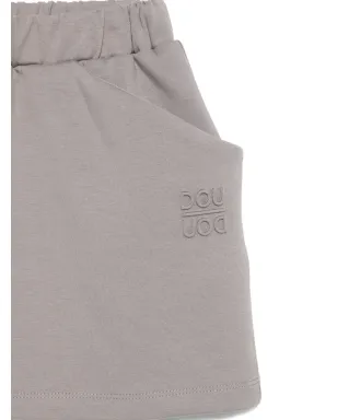 Douuod Kids elastic-waistband pocket mini skirt - Grey - サムネイル3