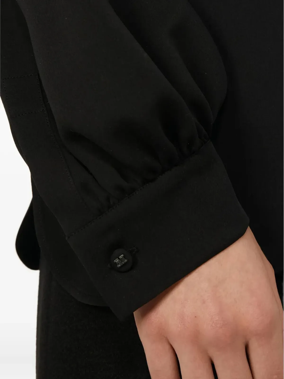 Max Mara タイネック パフスリーブ ブラウス - 画像3