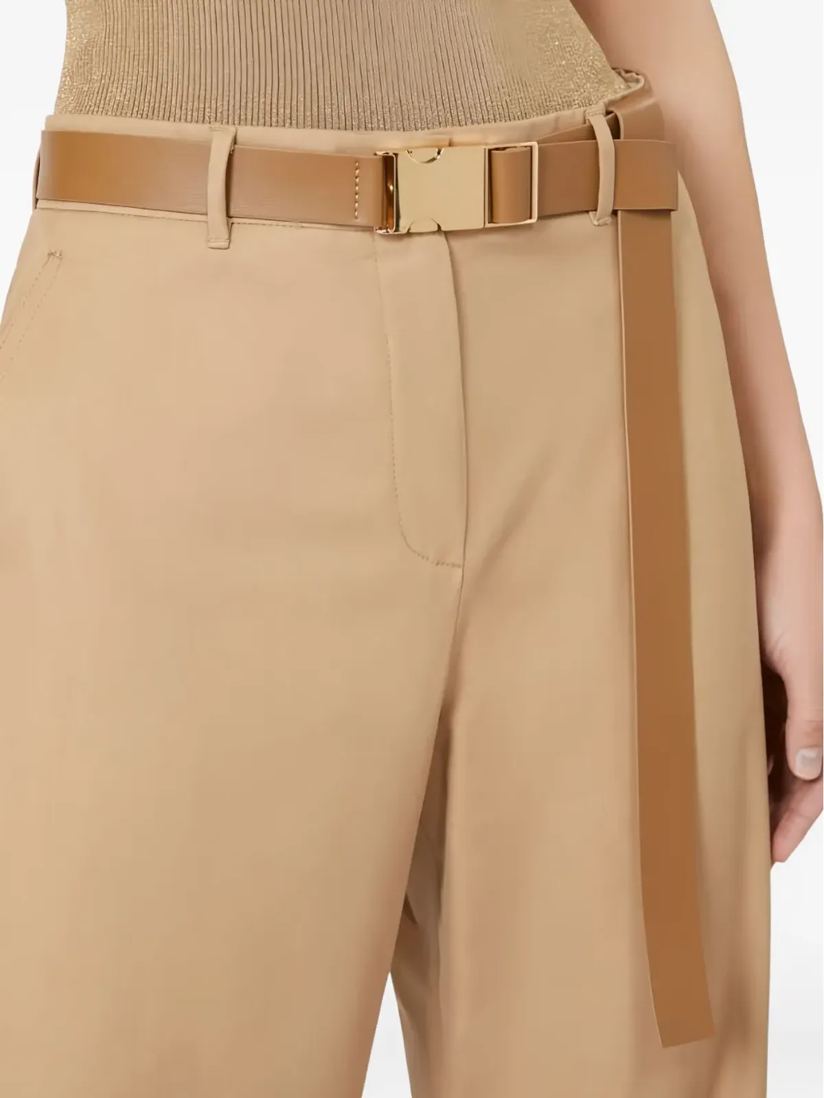 Max Mara ベルト付きコットンパンツ - 画像5