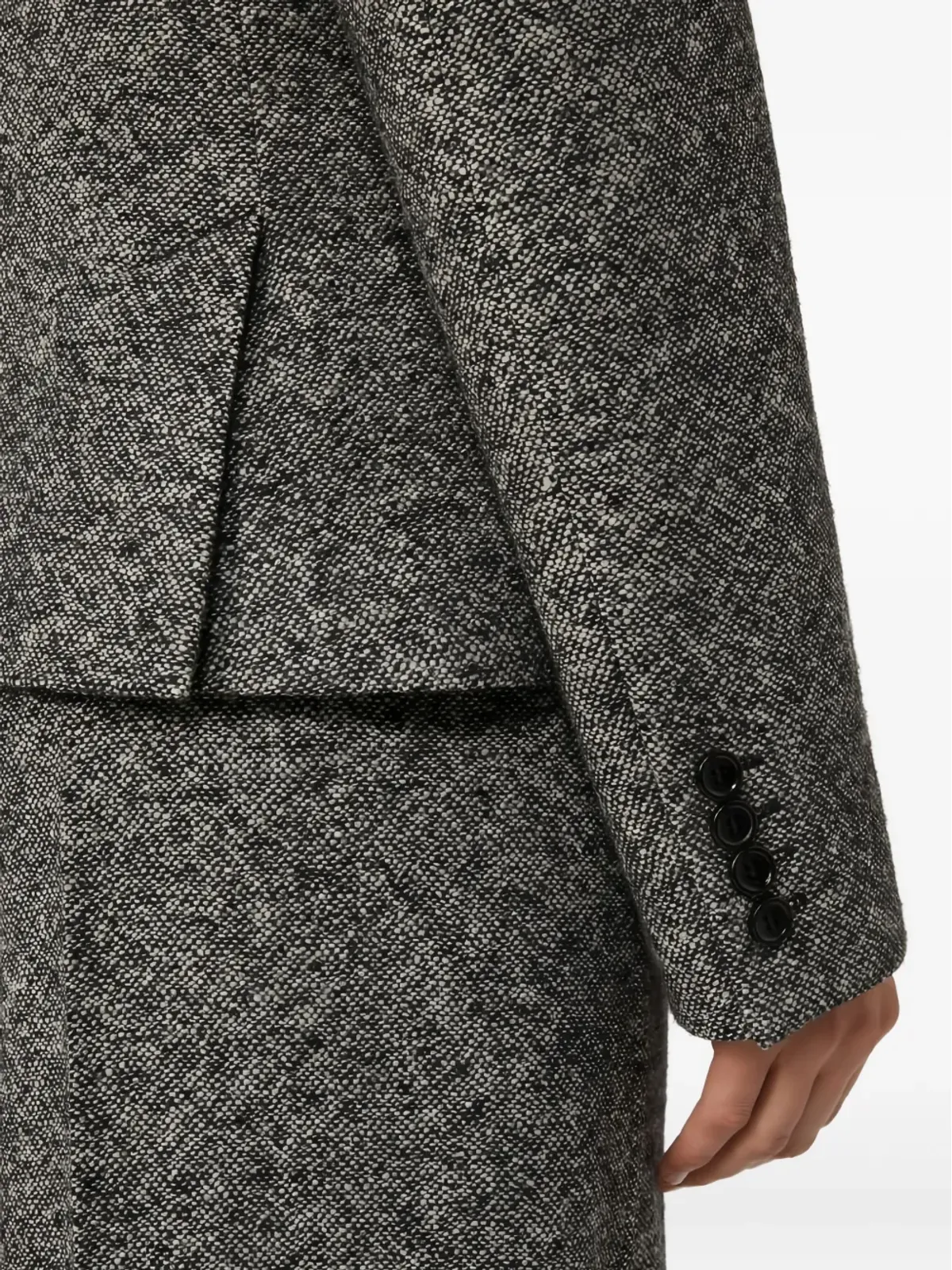 Max Mara シングルボタン ツイード ブレザー - 画像4