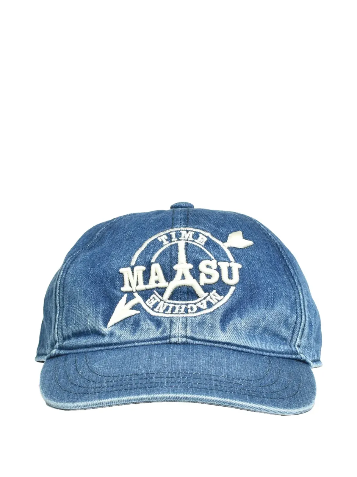 MASU embroidered-logo denim cap - Blue - 画像1