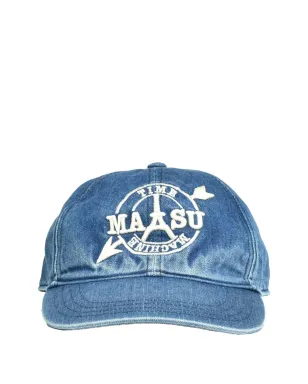 MASU embroidered-logo denim cap - Blue - サムネイル1