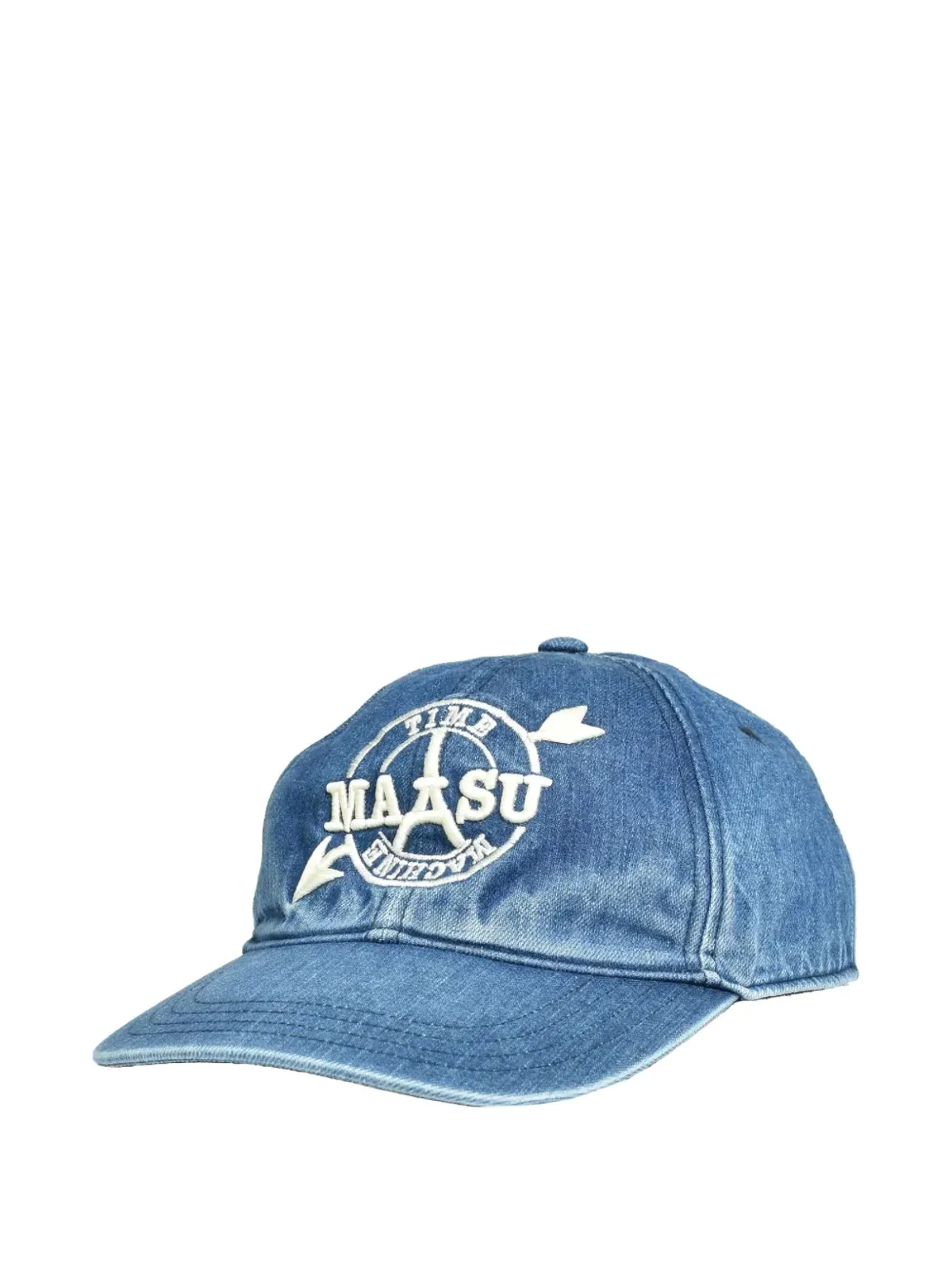 MASU embroidered-logo denim cap - Blue - 画像2