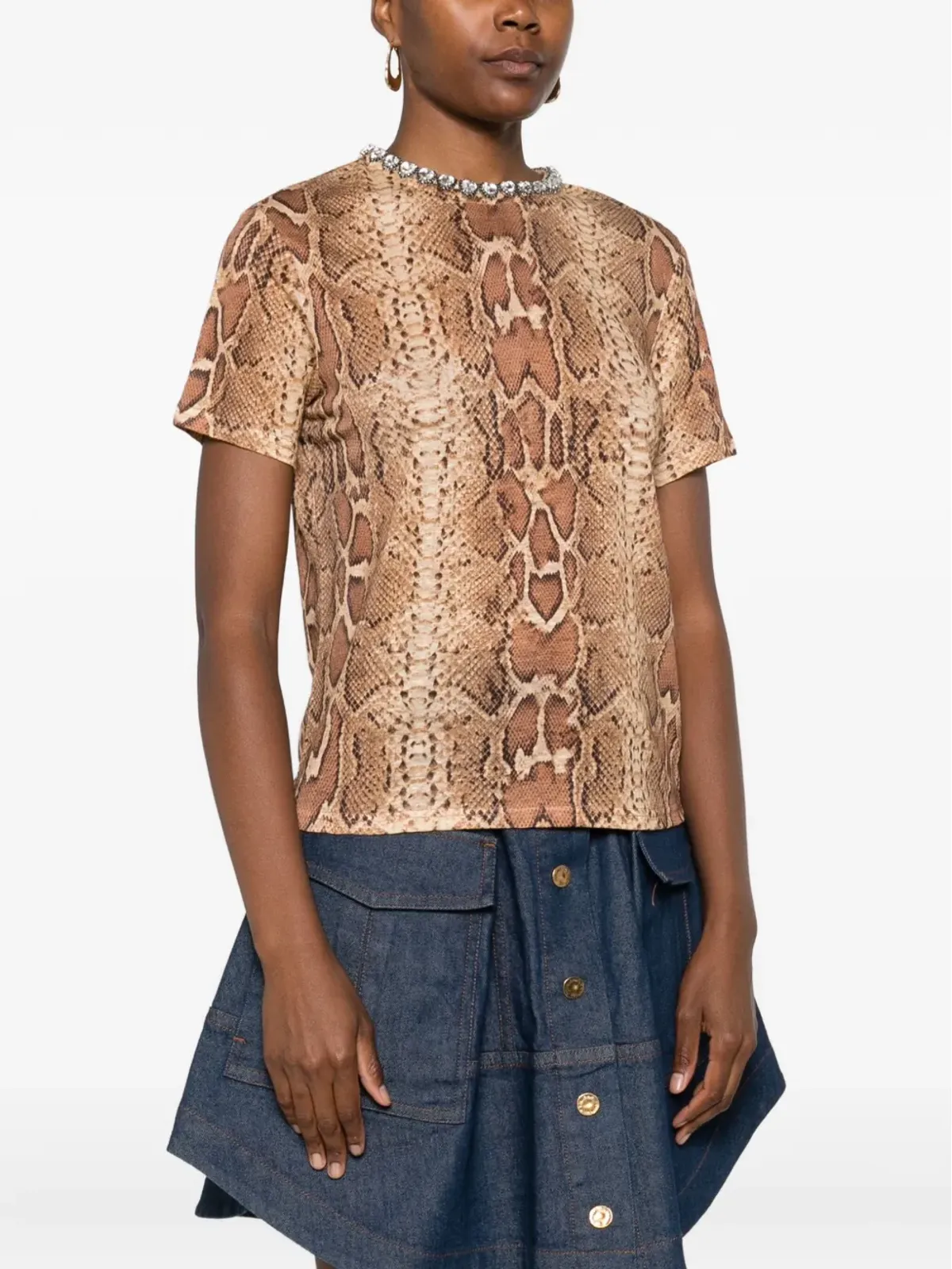 ZIMMERMANN 蛇柄プリントTシャツ - 画像3