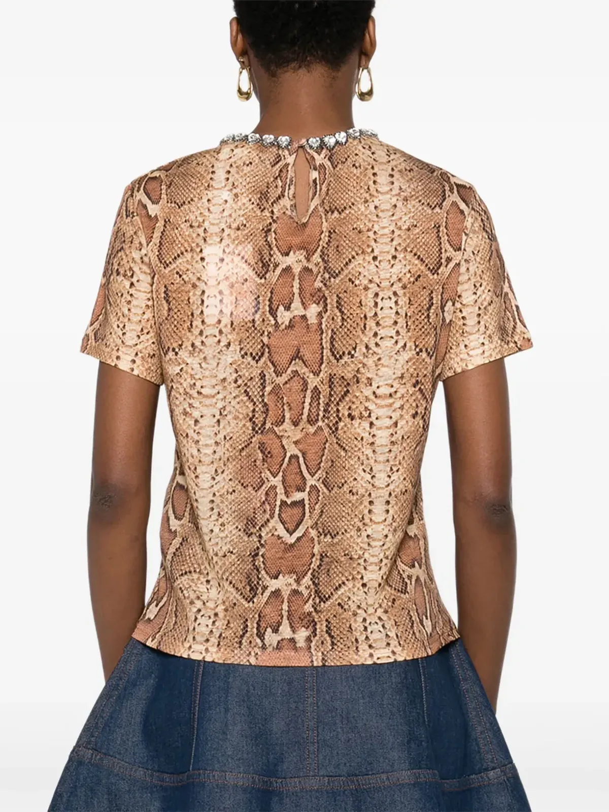 ZIMMERMANN 蛇柄プリントTシャツ - 画像4