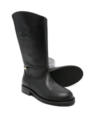 Elisabetta Franchi La Mia Bambina ロゴエンボス バックル ブーツ - サムネイル2